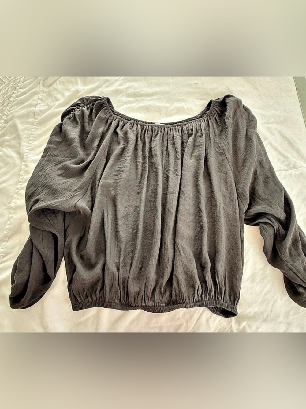 L Love Black Blouse Size Large